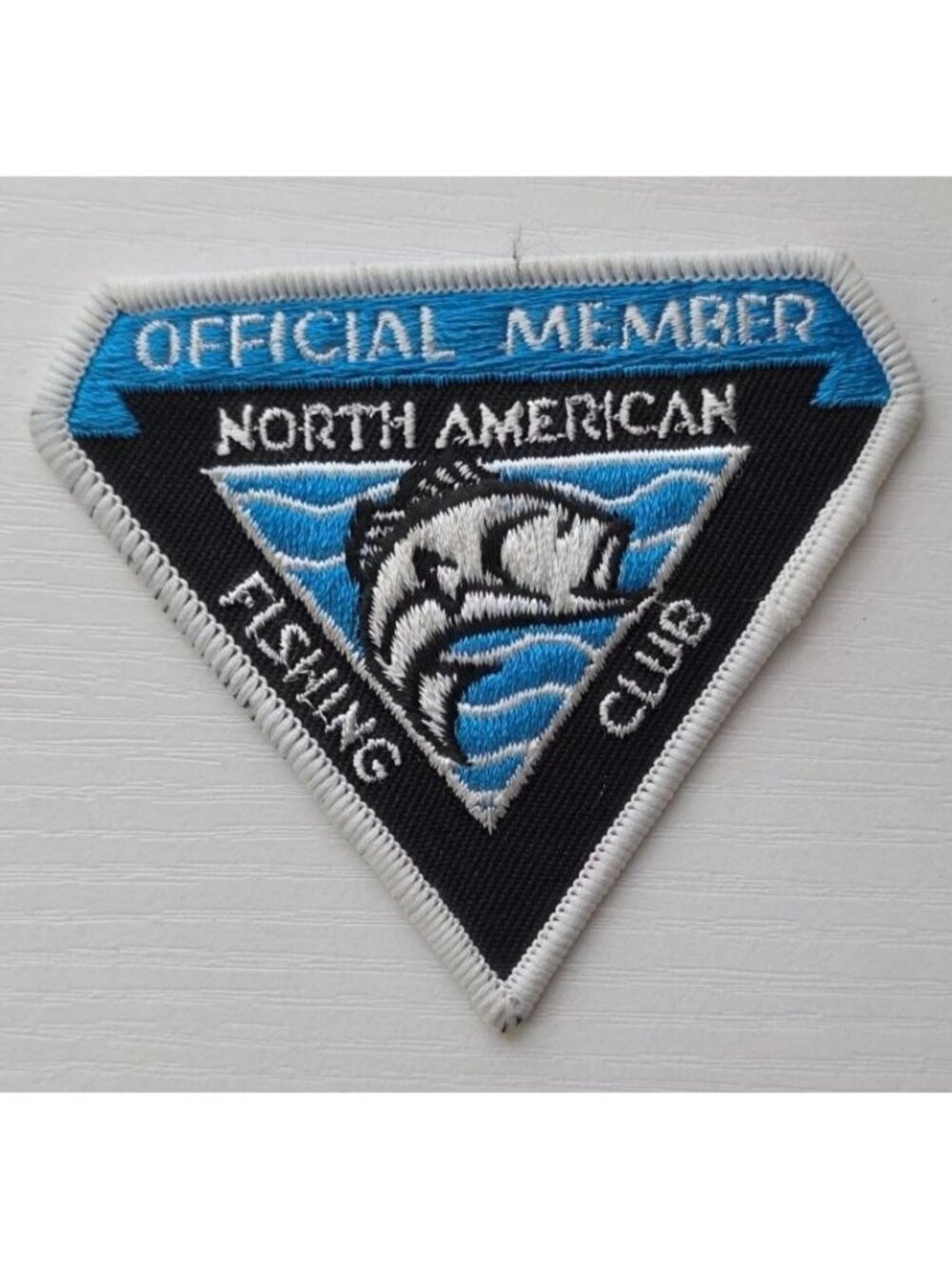 Vintage North American Fishing Club Official Member Patch - Blue/Black Bass
